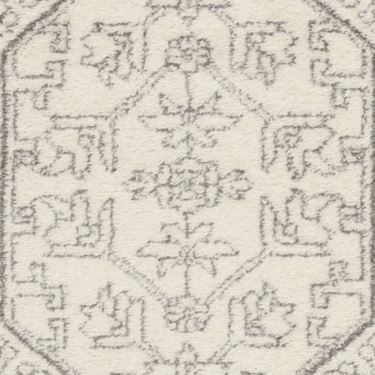 Ivory Silver 6' x 6' Round Area Rug F510
