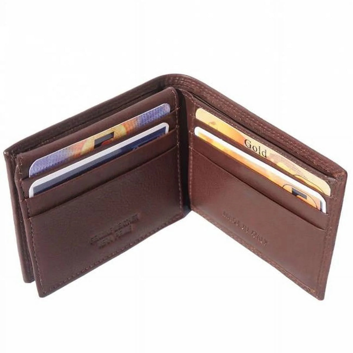 Dark Brown Calfskin Leather Mini Wallet P786683