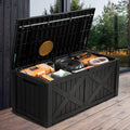 120 Gallon Black Resin Deck Box C7199