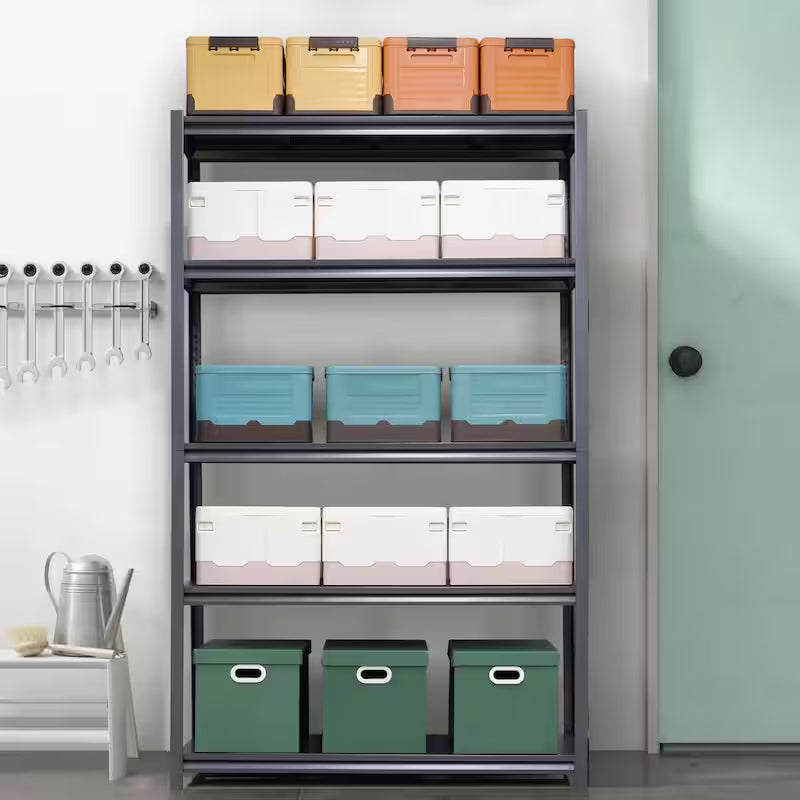 Black 5-Tier Heavy Duty Metal Storage Shelving Unit T38958