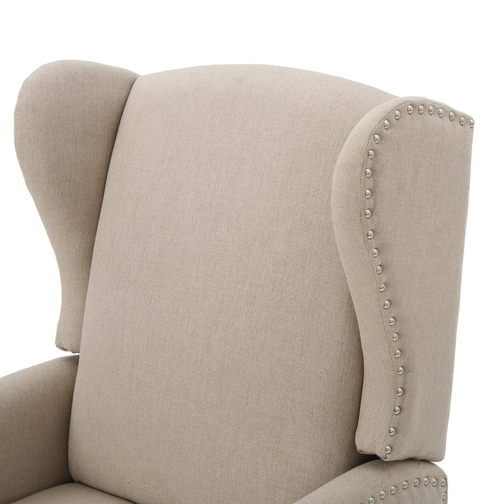 Traditional Wingback Fabric Recliner Chair H161