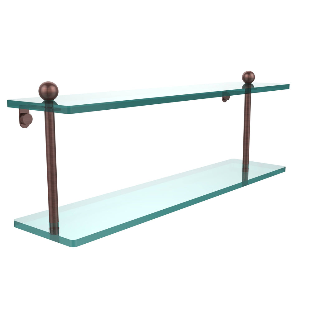 22 inch Two Tiered Glass Shelf U5015