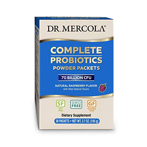 Probiotics Powder Packets 30 Servings 70 Billion CFU Raspberry Dietary Supplement Z443