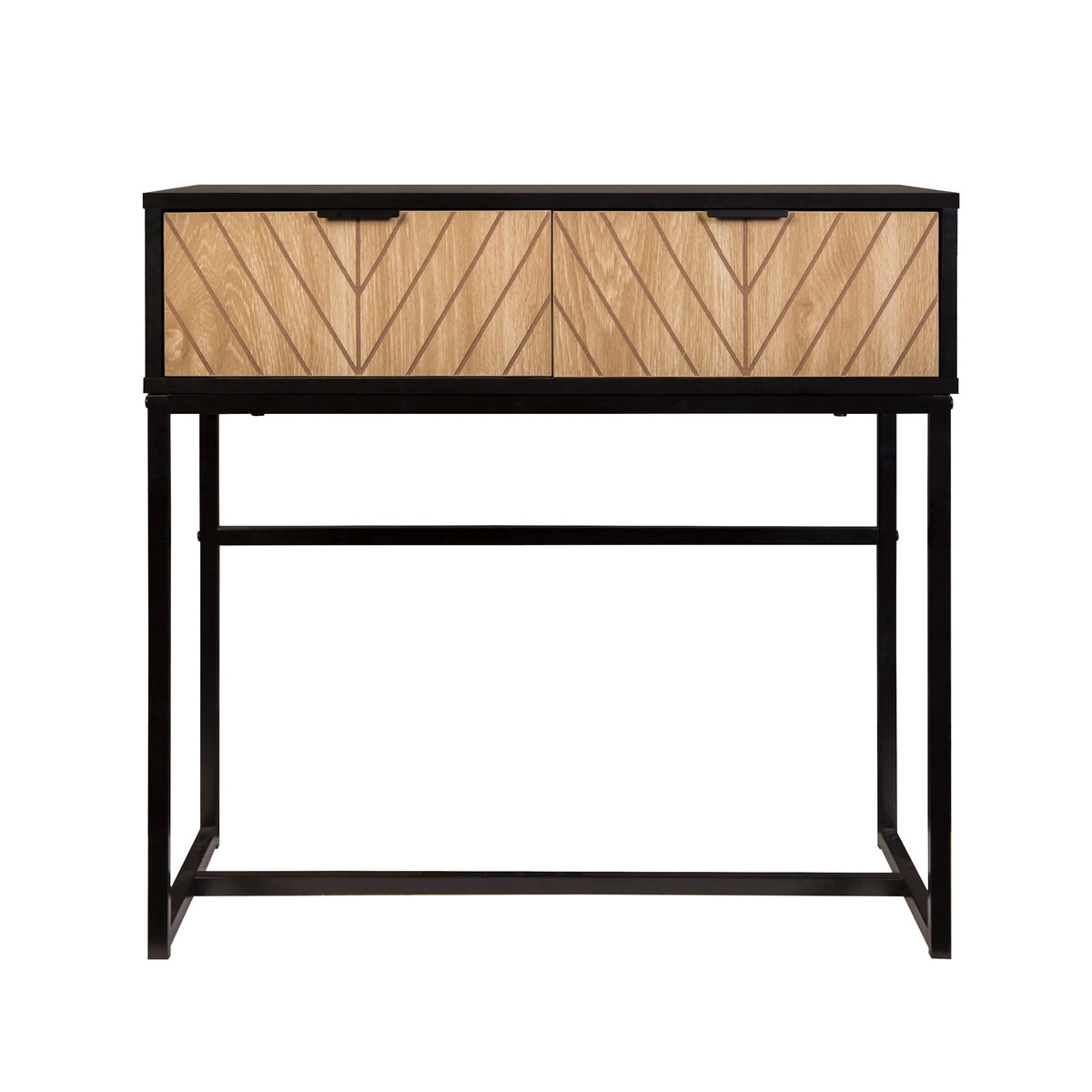 Black Console Table with 2 Wood Drawers X8229
