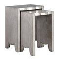 Silver Rustic Wood Nesting Table Set S23016