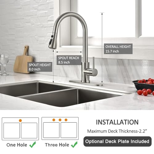 Single Handle Pull Down Sprayer Kitchen Faucet R349319