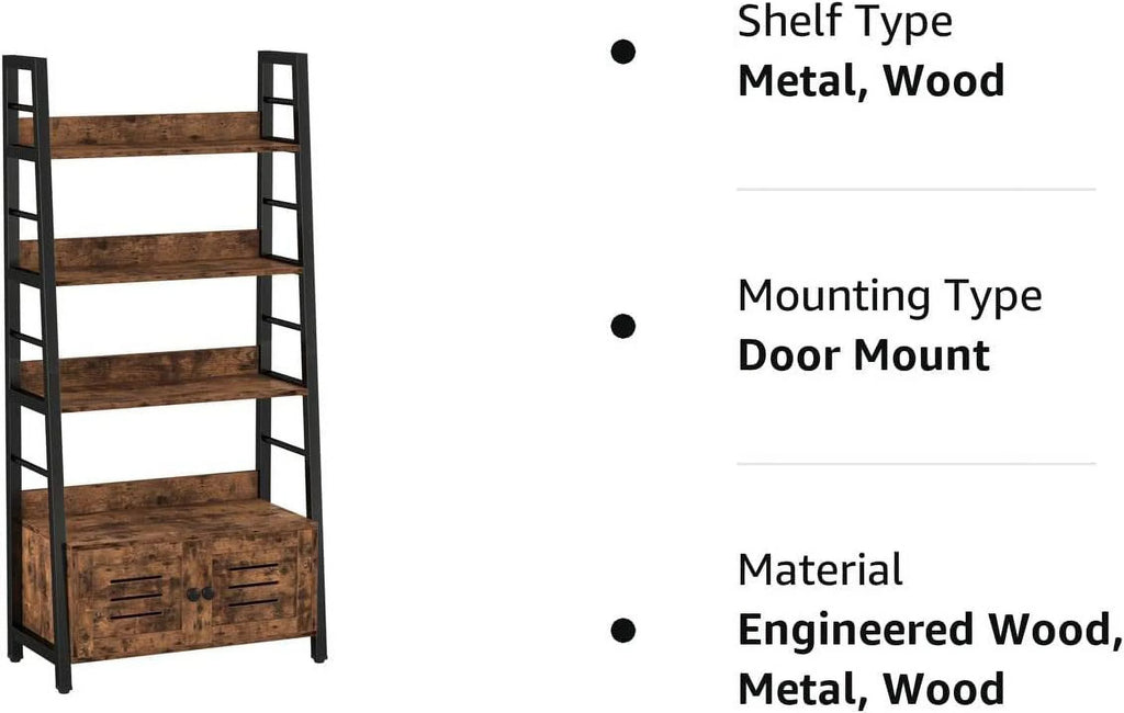 3-Tier Ladder Shelf with Cabinet W605732