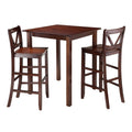 3 Piece High Table with 2 V-Back Bar Stools U399619