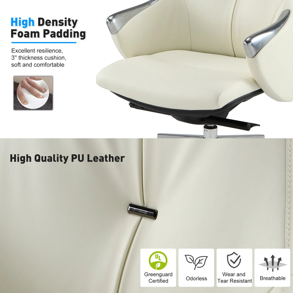 High Back Ergonomic Leather Office Chair with Adjustable Height and Tilt G64332