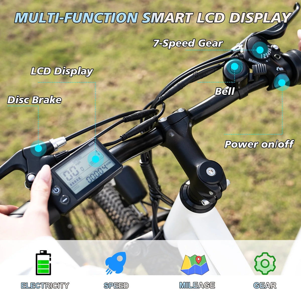 500W 26 Electric Bike with Removable 36V 12Ah Battery A2755