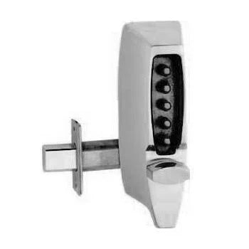 Mechanical Pushbutton Auxiliary Lock with Thumbturn 1 in. Deadbolt & 2.75 in. Backset Satin Chrome S241