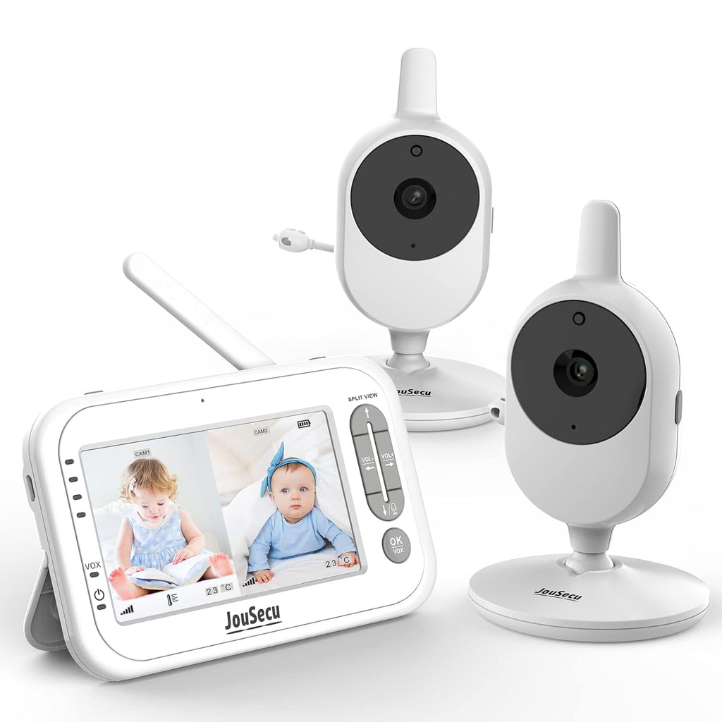 Baby Monitor with 2 Camera and Audio 4.3 Inches LCD Split Screen W100265