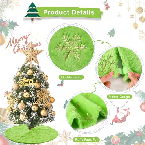 White 36 Inches Faux Fur Christmas Tree Skirt F63596