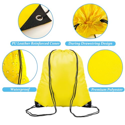 12 Color Drawstring Backpack Bulk U971584