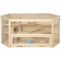 3 Tier Wooden Hamster Cage with Slide P380