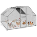 13.1 x 9.8 x 6.4 ft Metal Chicken Coop with Waterproof Cover U713997