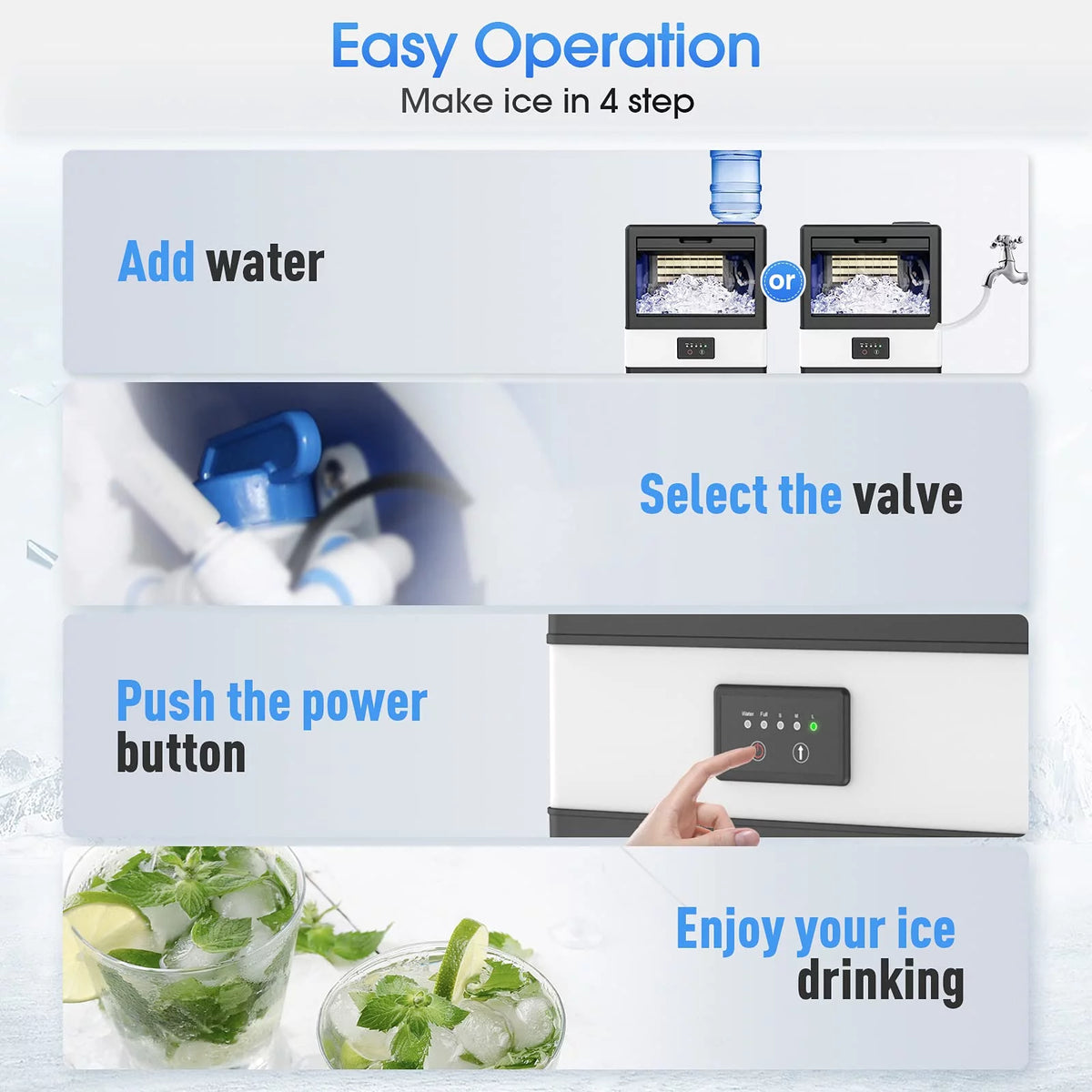 100 lbs Stainless Steel Commercial Ice Machine S6104