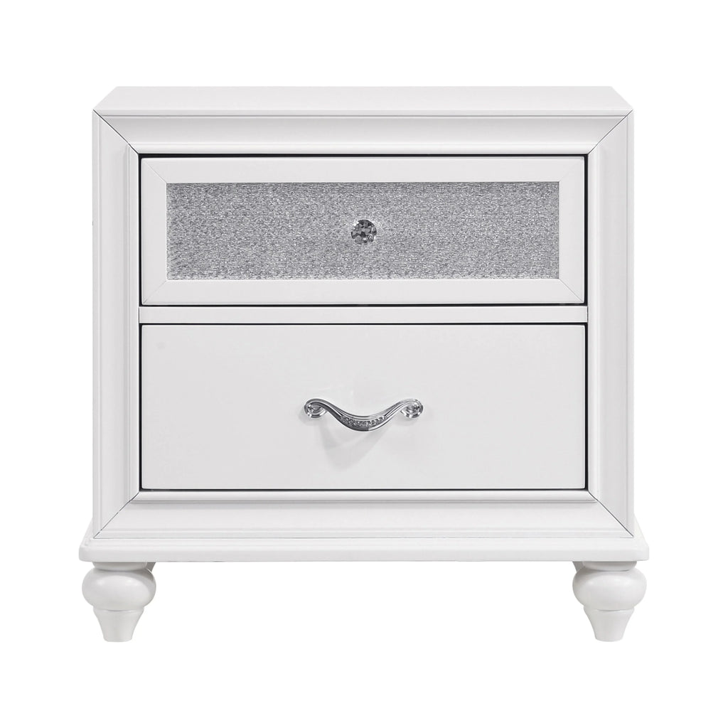 White 2-drawer Nightstand Z999