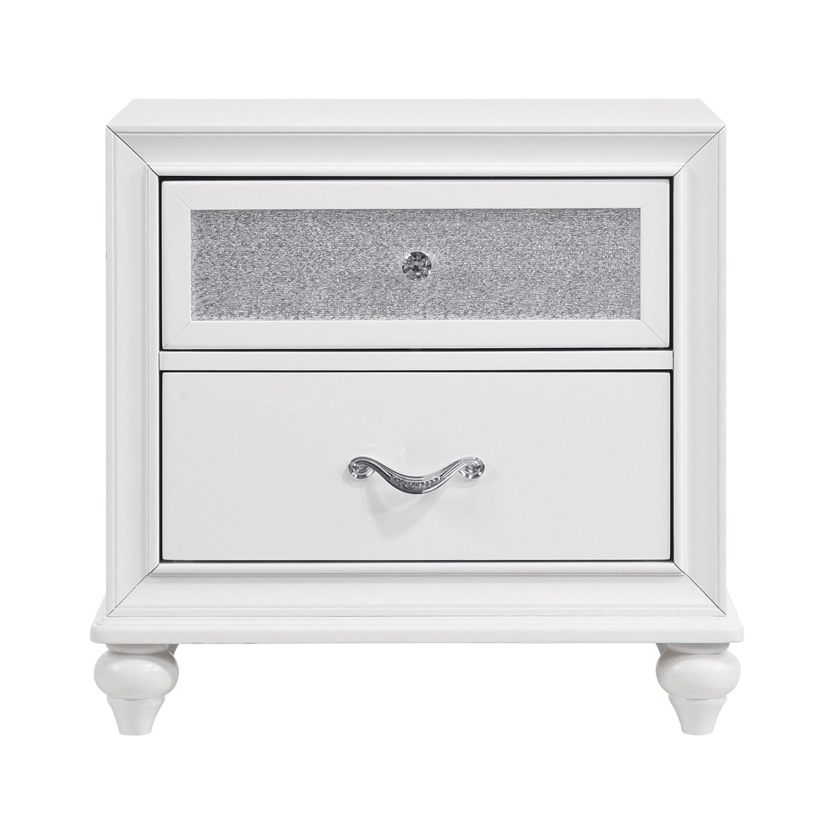 White 2-drawer Nightstand Z999