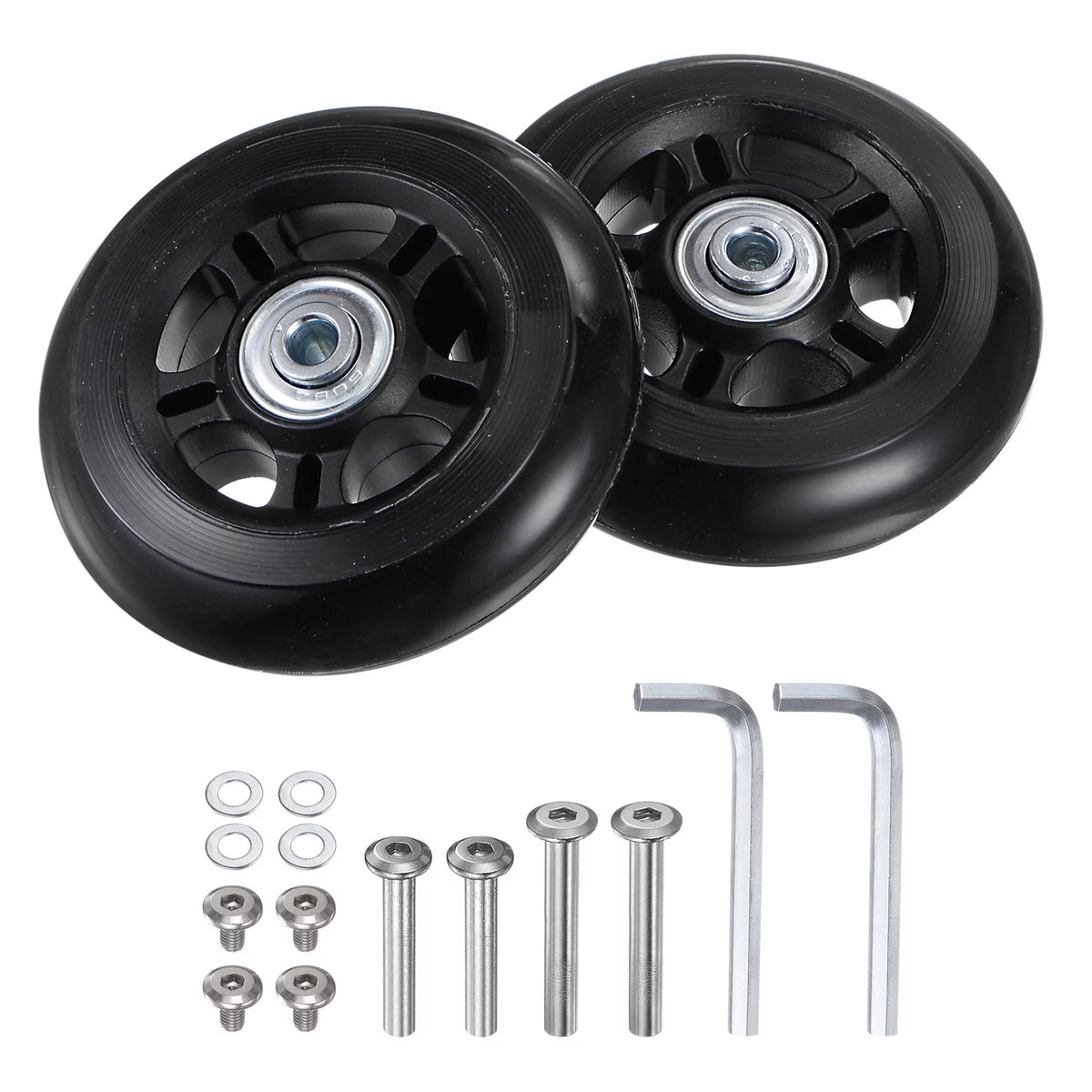 Replacement Luggage Wheels 84x24mm 4 PU Bearing Wheels L302