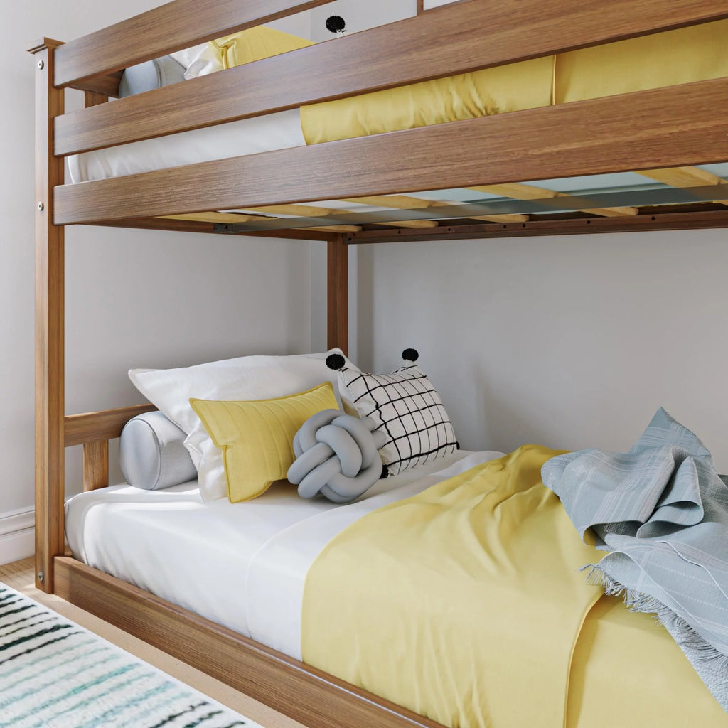 Twin over Twin Solid Wood Bunk Bed with Ladder G93262