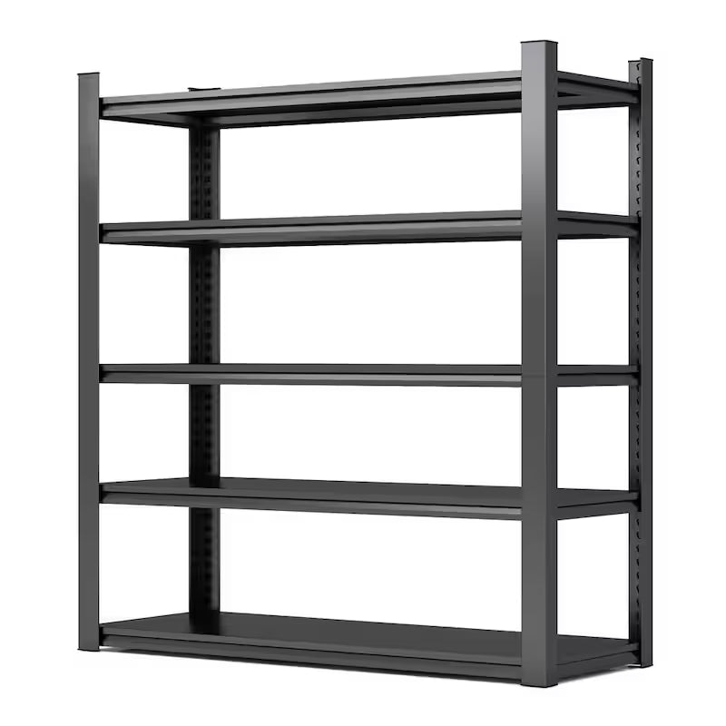 Black 5-Tier Heavy Duty Metal Storage Shelving Unit T38958