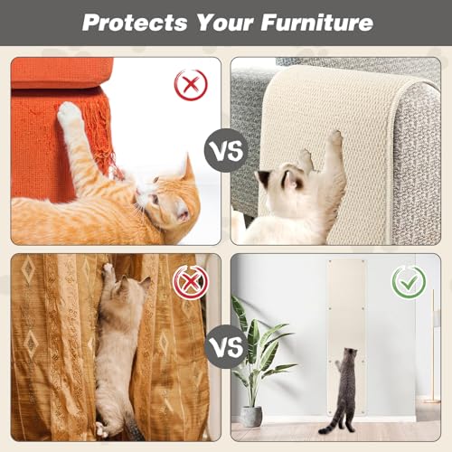 71x15.8 Thickened Cat Wall Climbing Carpet with 16 Fixed Nails L262761