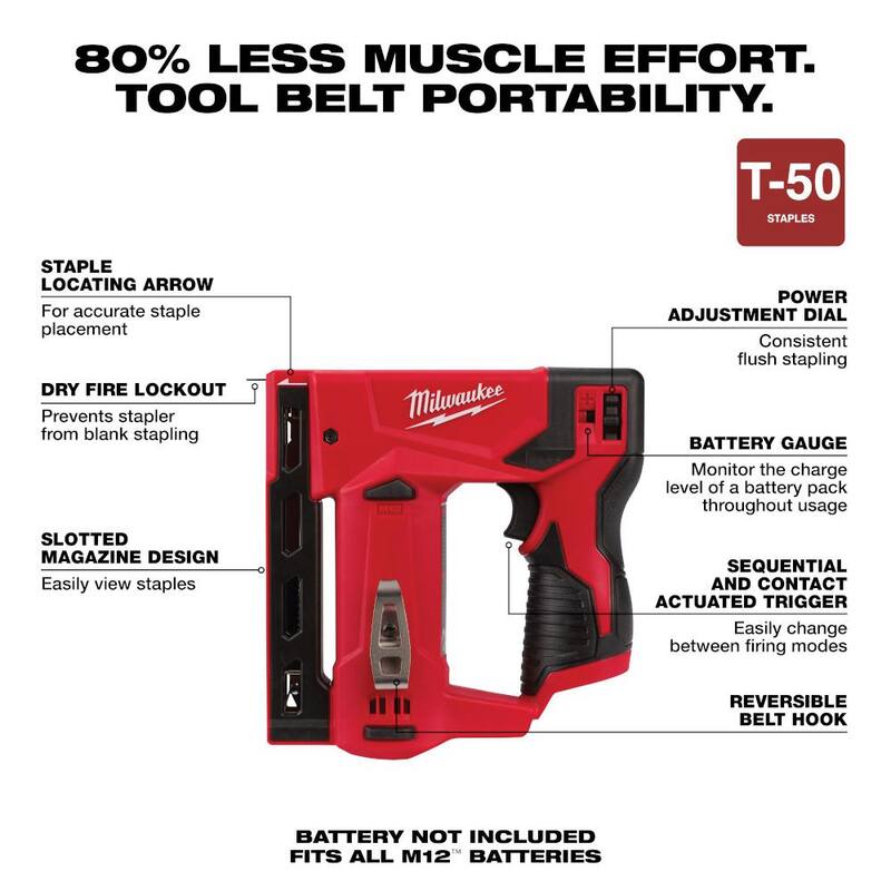 12-Volt Cordless 3/8 in. Crown Stapler P985865