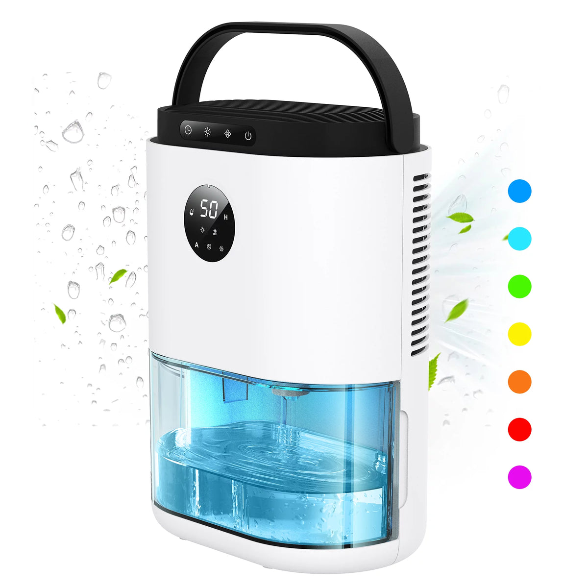 Dehumidifier with Humidify Control, 77.5 oz, 480 Sq. ft., White K8046