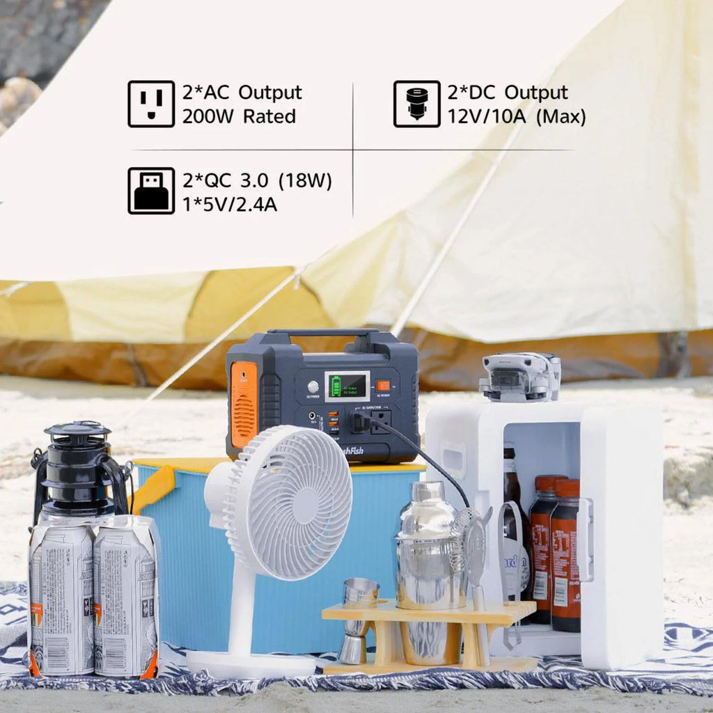 200W Portable Power Station with 50W Solar Panel W553