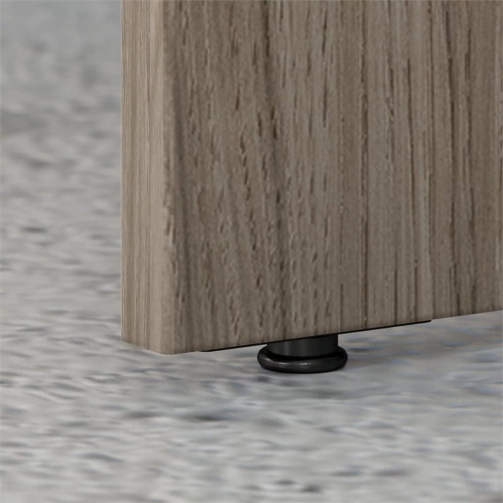 Modern Hickory Engineered Wood Credenza Desk Y41579