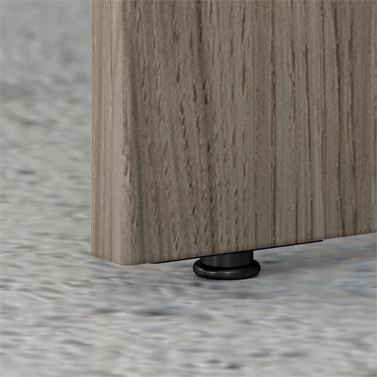 Modern Hickory Engineered Wood Credenza Desk Y41579