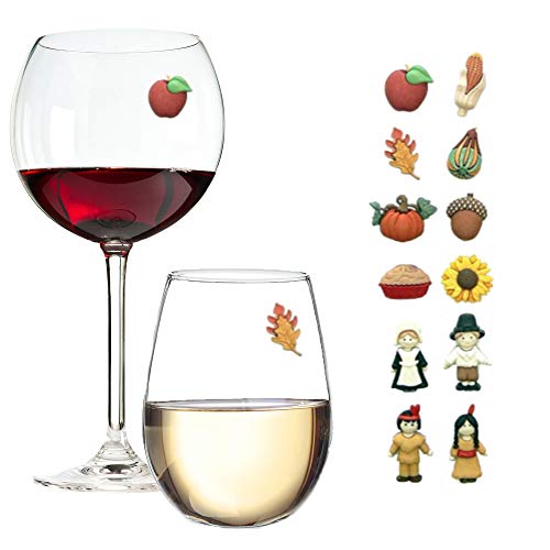 Magnetic Wine Glass Charms Set of 12 Drink Markers S271974