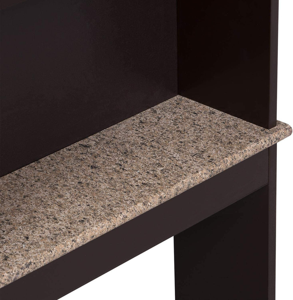 Espresso Freestanding Bathroom Cabinet with Glass Door M929
