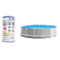 15ft x 15ft x 48in Above Ground Pool Set & Filter Pump Cartridge 6 Pack Z989359