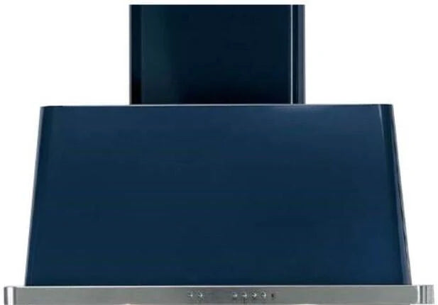 36 in. Blue Wall Mount Range Hood with 600 CFM Blower D572
