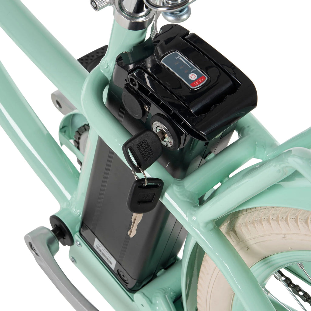 Mint Green 26-in 7-Spd Electric Cruiser Bike D57674