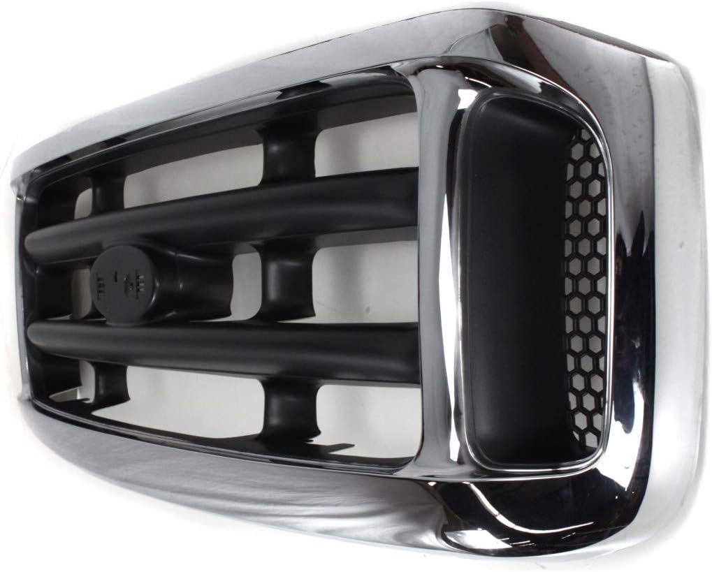 Ford F350 Super Duty Grille Assembly 1999-2004 Chrome Shell Painted Gray Insert Y96089