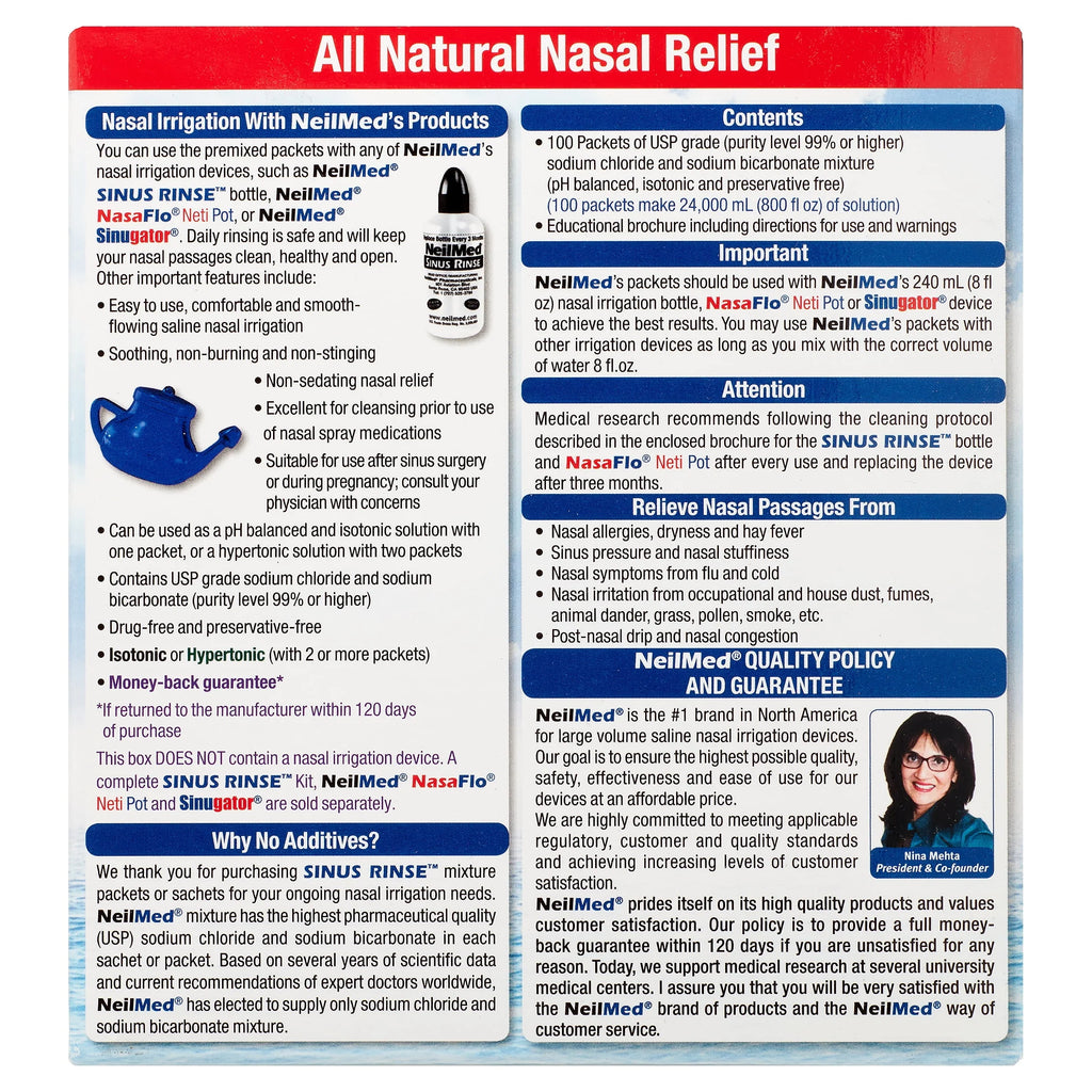 All Natural Sinus Rinse Packets, 50 Count S787