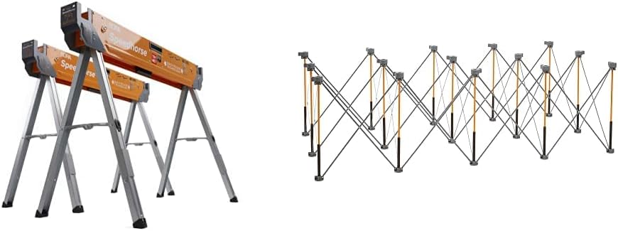 Folding Metal Sawhorse Pair B388471