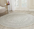 Ivory Silver 6' x 6' Round Area Rug F510