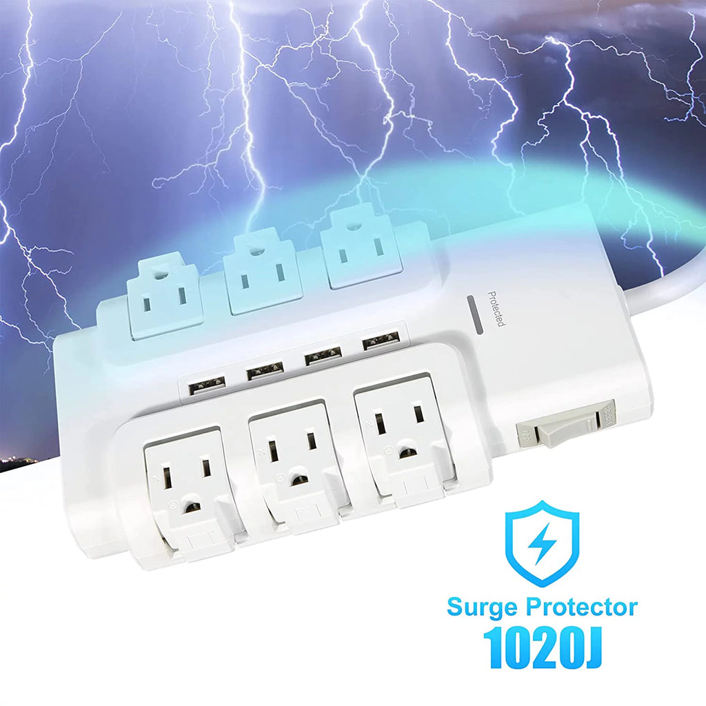 6 Outlet Surge Protector with 4 USB Ports X42540