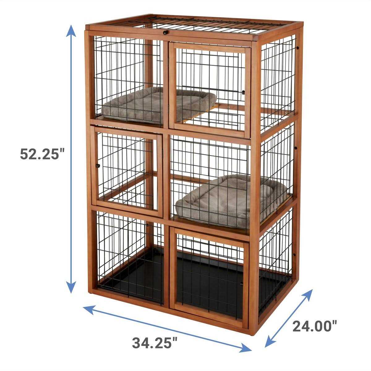 Collapsible Wood & Wire Cat Playpen I325