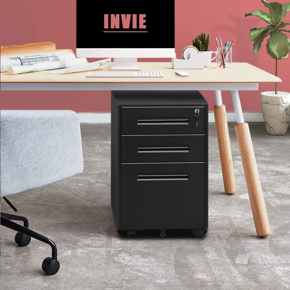 3 Drawer Metal File Cabinet with Lock U19276