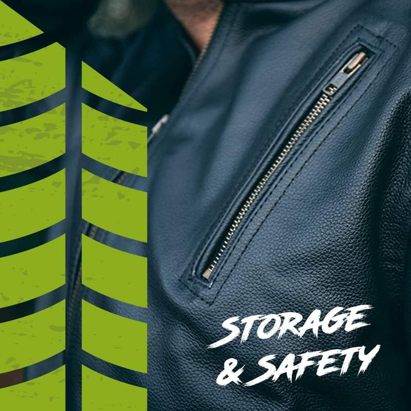Leather Motorcycle Jacket with Armor H47604