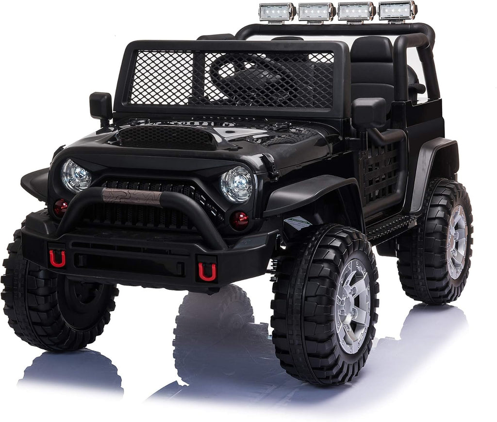 12V Ride On Truck with Remote Control, Music, Bluetooth, Black R6277
