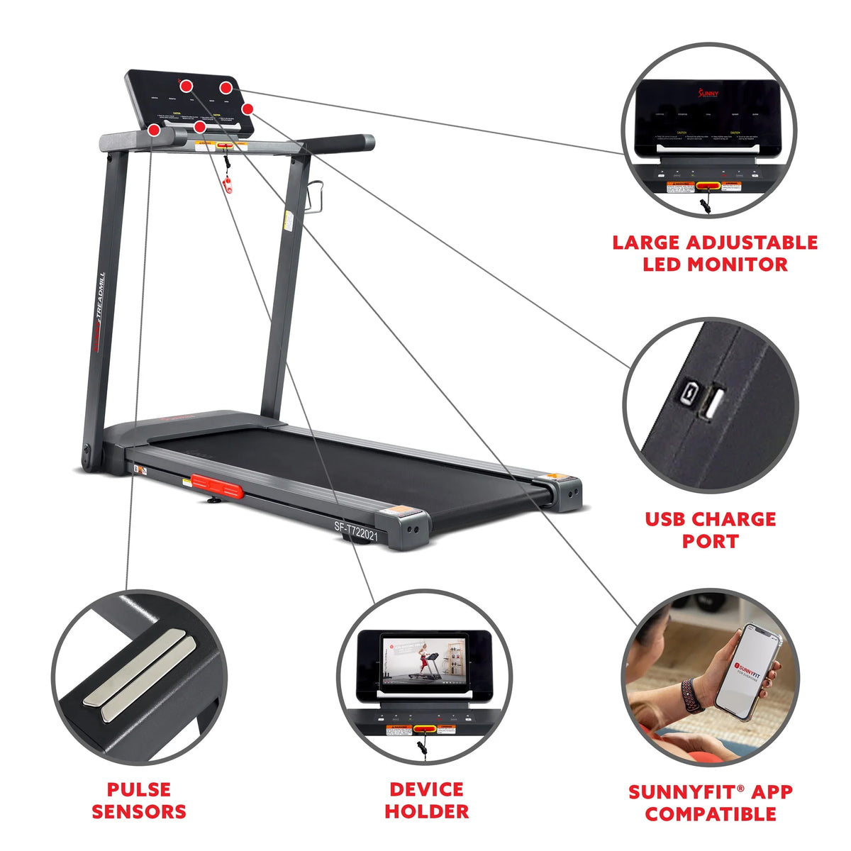 Slim Treadmill with Bluetooth F479