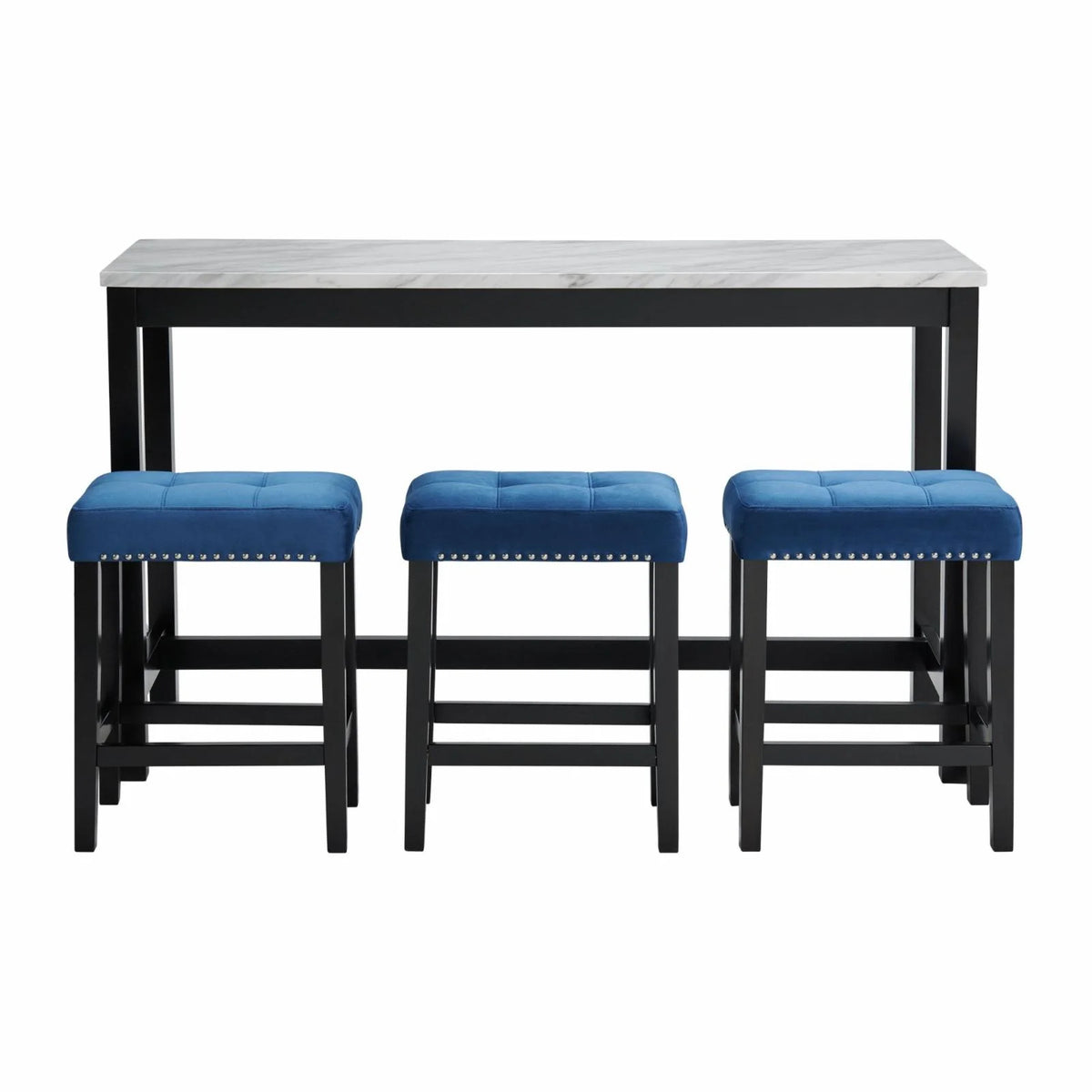 White Marble Bar Table Set P7865