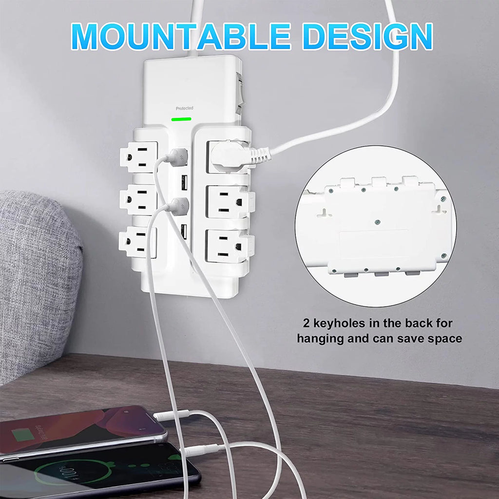 6 Outlet Surge Protector with 4 USB Ports X42540