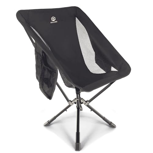 Portable Adjustable Height Folding Camping Chair Black J487185